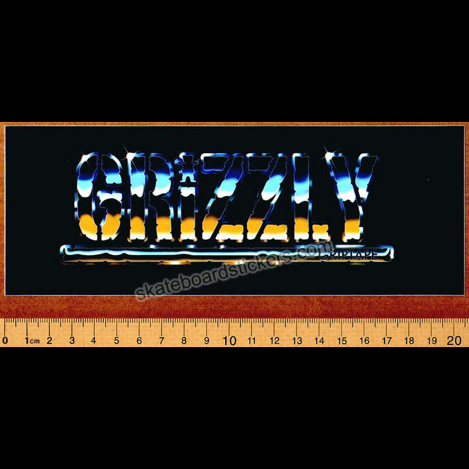 Grizzly Griptape XL Stamp Skateboard Sticker - SkateboardStickers.com