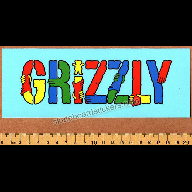 Grizzly Griptape XL Stamp Skateboard Sticker - SkateboardStickers.com