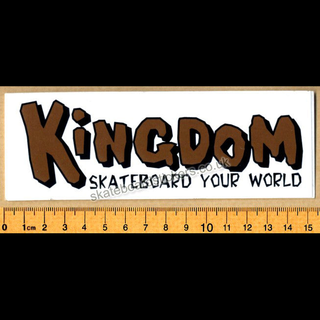 Kingdom Old School Skateboard Sticker - SkateboardStickers.com