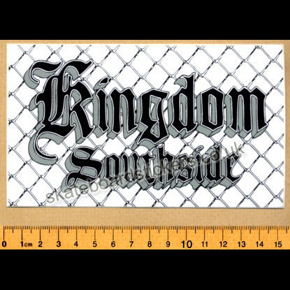 Kingdom Old School Skateboard Sticker - SkateboardStickers.com