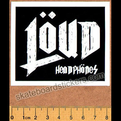 Loud Headphones Skateboard Sticker - SkateboardStickers.com