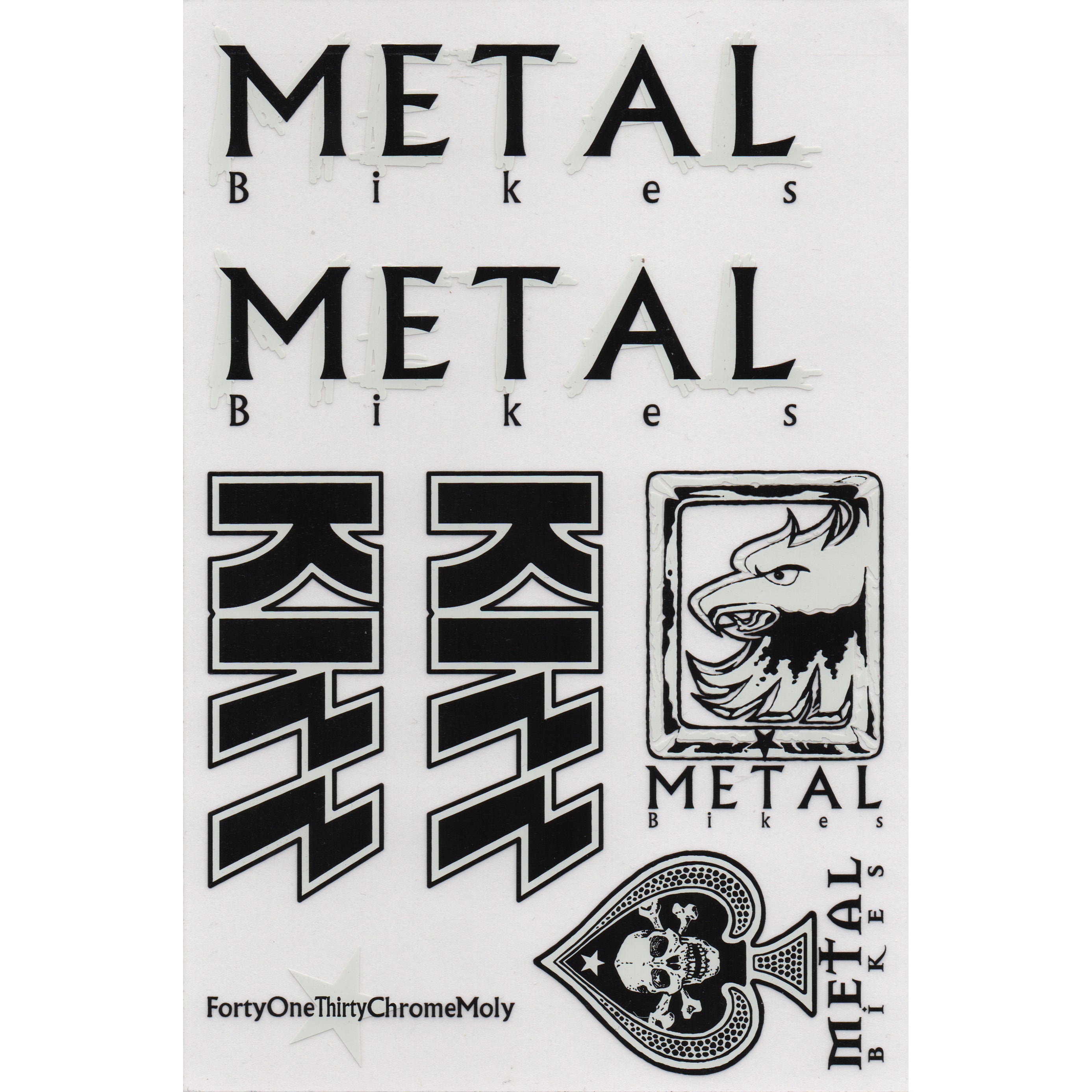Metal Bikes - Kizz BMX Limited Edition Collectors Sticker Sheet - Grey/Black