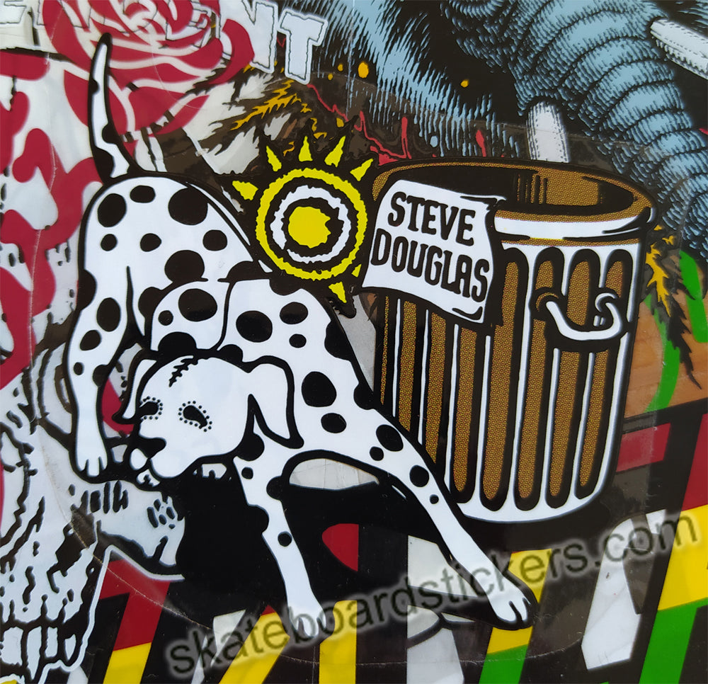 New Deal Official Reissue Skateboard Sticker - Steve Douglas - SkateboardStickers.com
