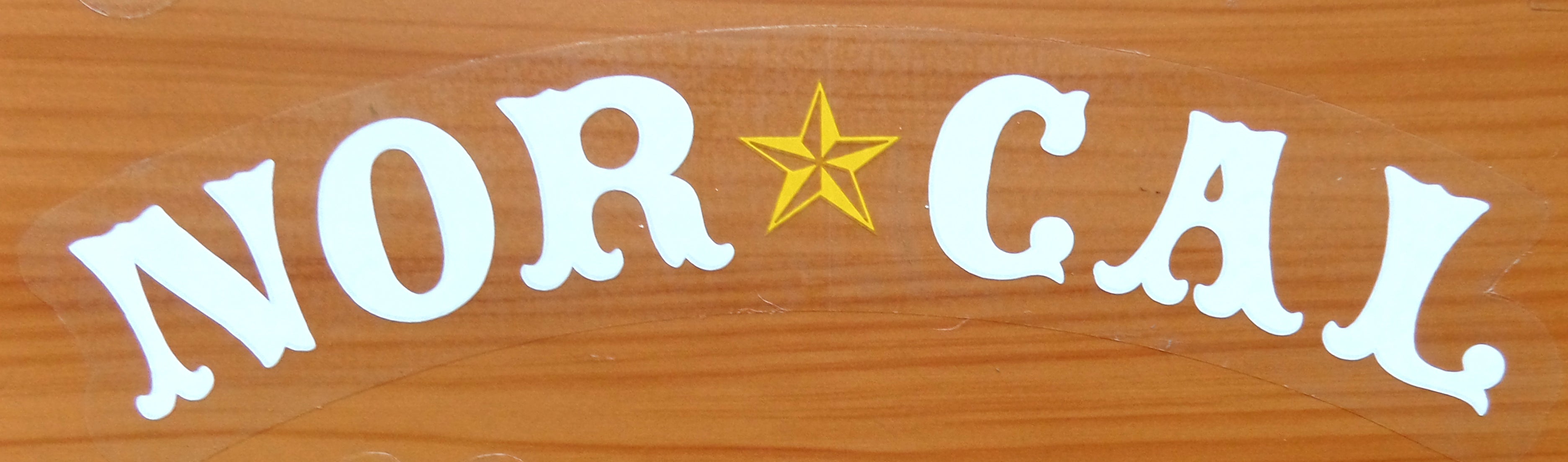 Nor Cal Nautical Skateboard Sticker - White - SkateboardStickers.com