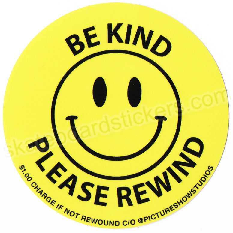 Picture Show - Be Kind Please Rewind VHS Video Skateboard Sticker