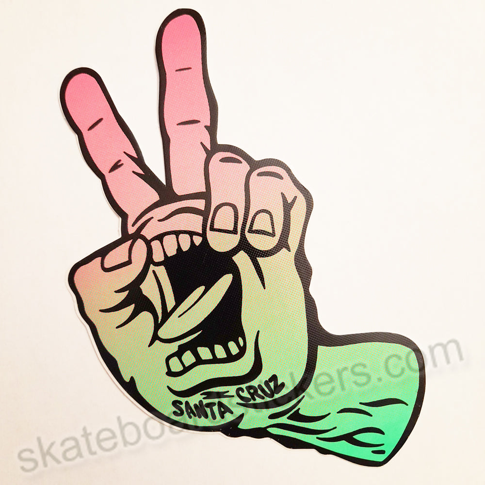 Santa Cruz - Screaming Peace Hand Skateboard Sticker