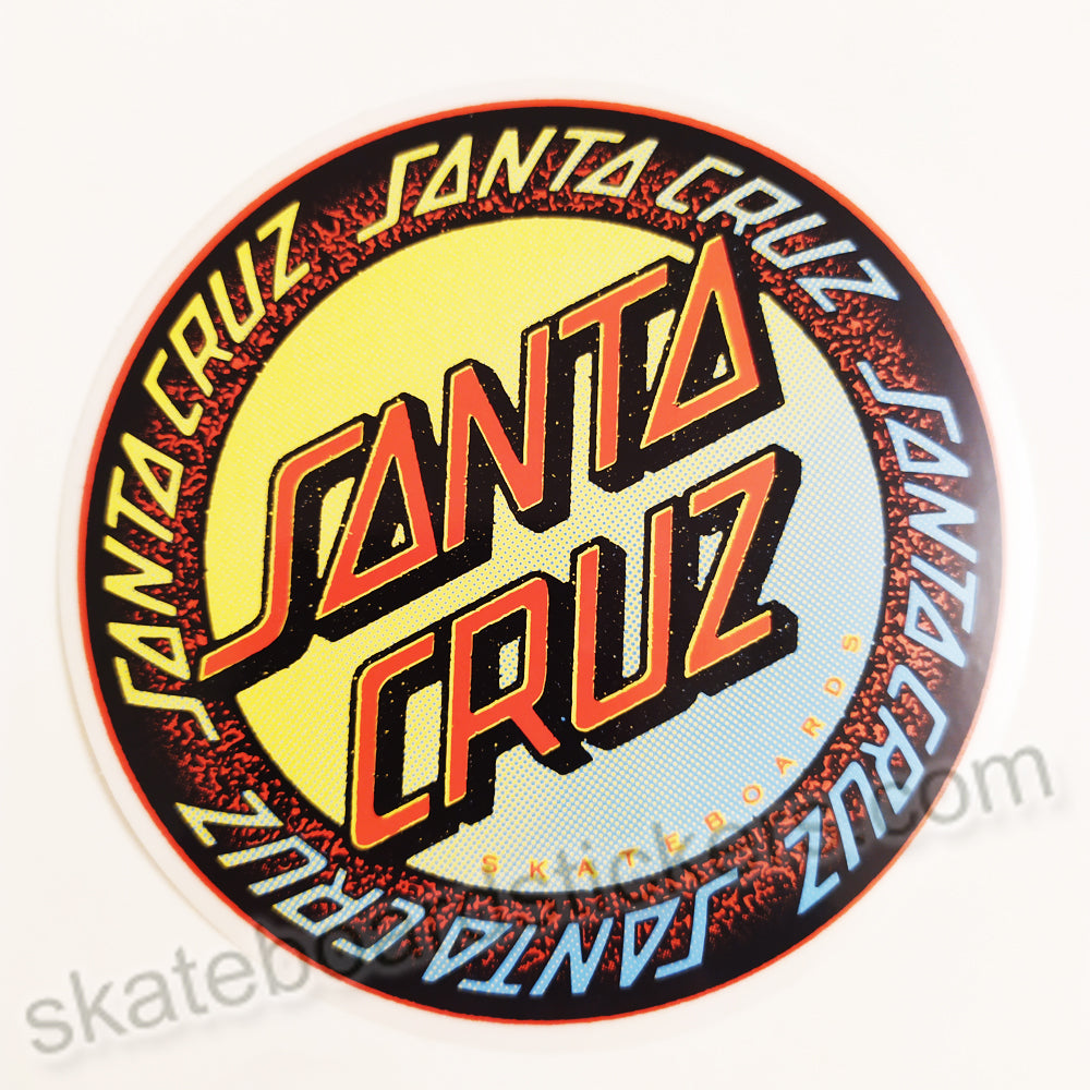 Santa Cruz - Loud Ringed Dot Skateboard Sticker - 10 cm across approx - SkateboardStickers.com