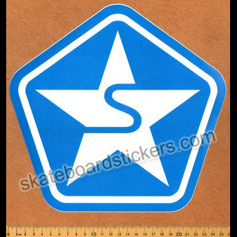 Sessions Skateboard / Snowboard Sticker - Blue Large - SkateboardStickers.com