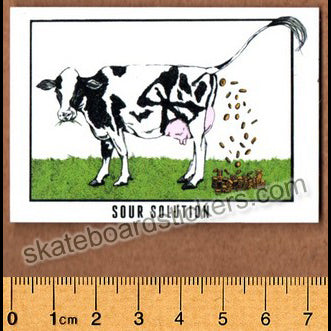 Sour Solution Skateboards - Cow Skateboard Sticker