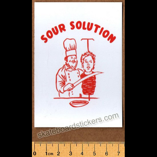 Sour Solution Skateboards Skateboard Sticker - Head Chef