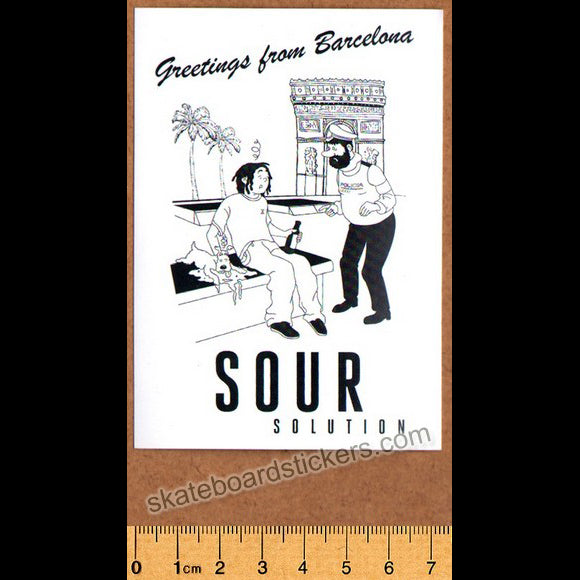 Sour Solution Skateboards Skateboard Sticker - SkateboardStickers.com