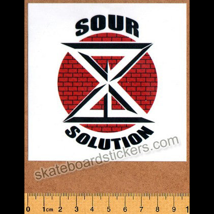 Sour Solution Skateboards Skateboard Sticker - SkateboardStickers.com
