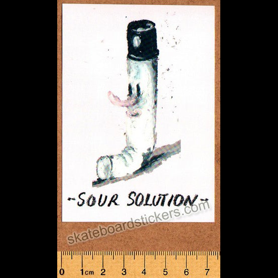 Sour Solution Skateboards Skateboard Sticker - SkateboardStickers.com