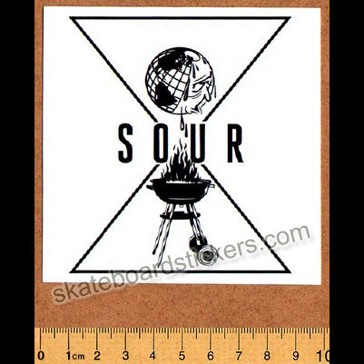 Sour Solution Skateboards Global Warming Skateboard Sticker - SkateboardStickers.com