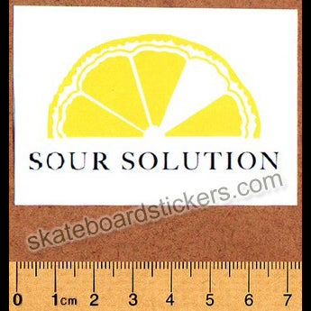 Sour Solution Skateboards Lemon Skateboard Sticker - SkateboardStickers.com
