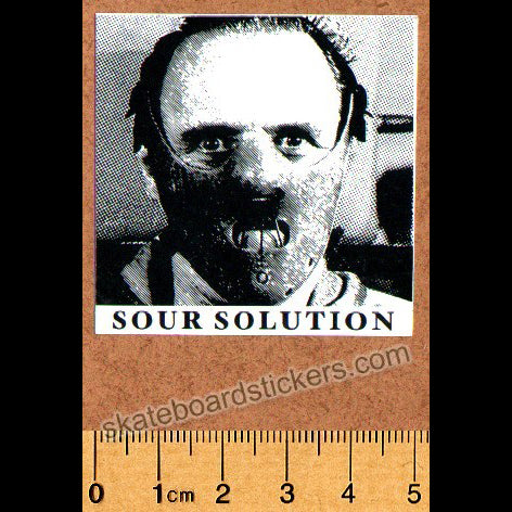 Sour Solution Skateboards Hannibal Skateboard Sticker - SkateboardStickers.com