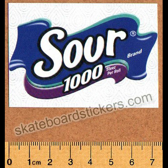 Sour Solution Skateboards Bog Roll Skateboard Sticker - SkateboardStickers.com