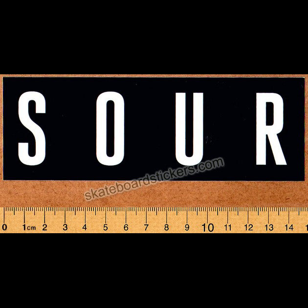 Sour Solution Skateboards Skateboard Sticker - Wide Logo - SkateboardStickers.com