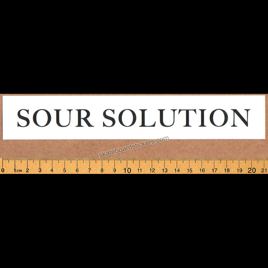 Sour Solution Skateboards Skateboard Sticker - SkateboardStickers.com