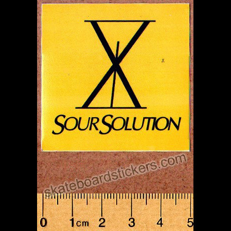 Sour Solution Skateboards Skateboard Sticker - Yello Logo - SkateboardStickers.com