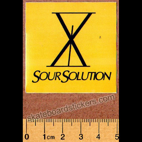 Sour Solution Skateboards Skateboard Sticker - Yello Logo - SkateboardStickers.com