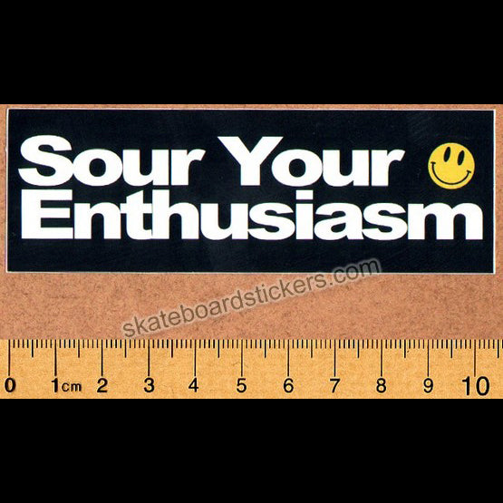 Sour Solution Skateboards Skateboard Sticker - Sour Your Enthusiasm - SkateboardStickers.com