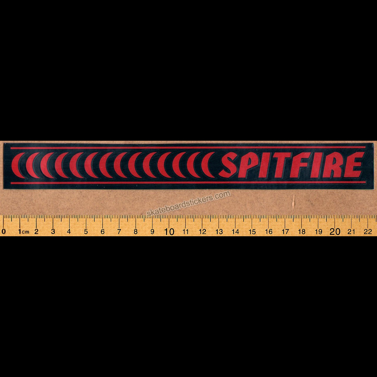 Spitfire Wheels - Barred Skateboard Sticker large red - SkateboardStickers.com