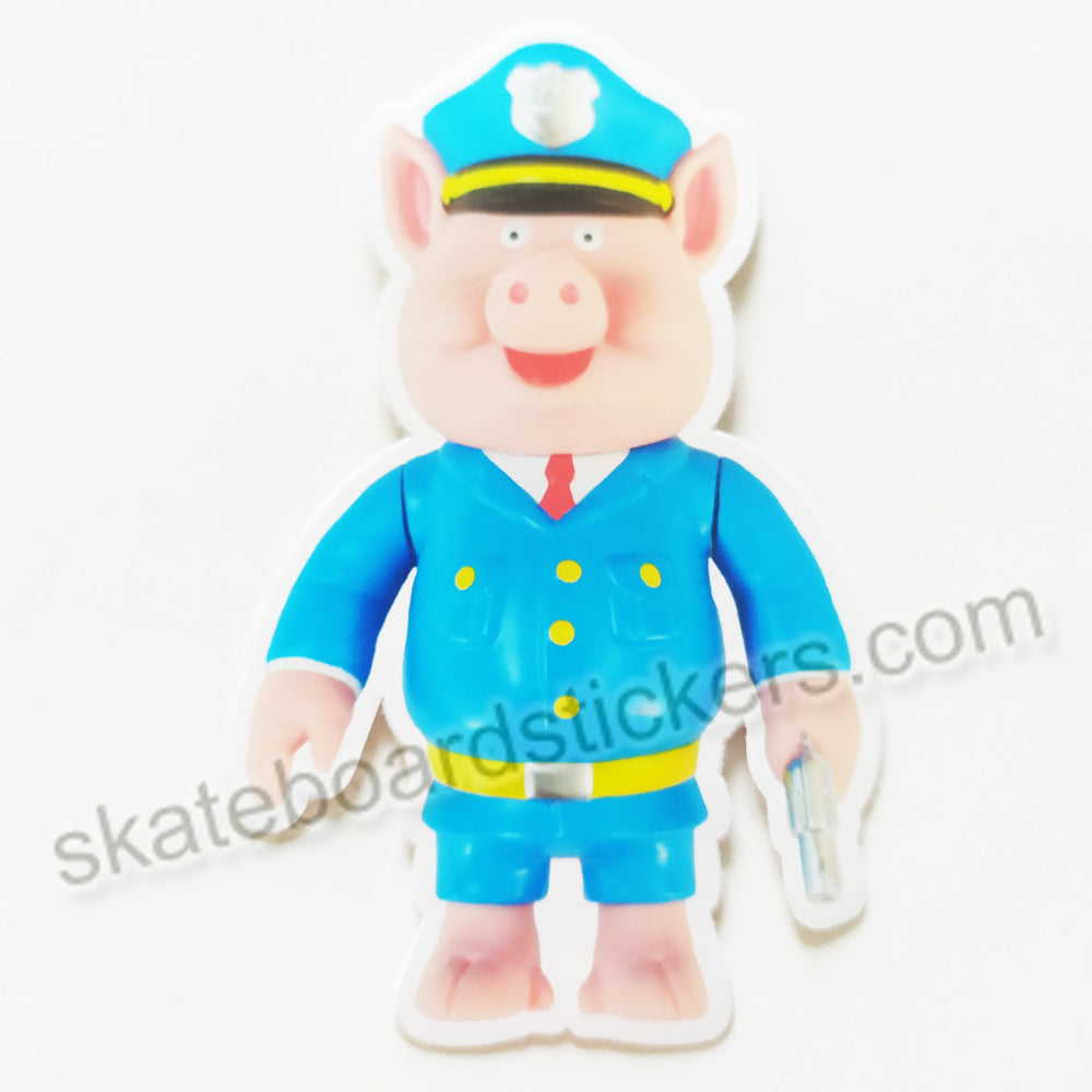 StrangeLove Skateboard Sticker - Pig Blue - SkateboardStickers.com