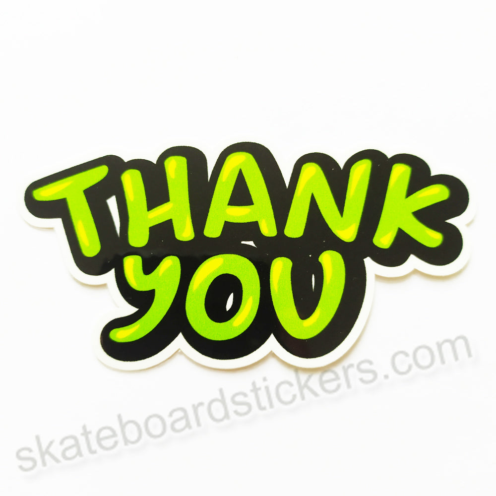 Thank You Skateboard Sticker