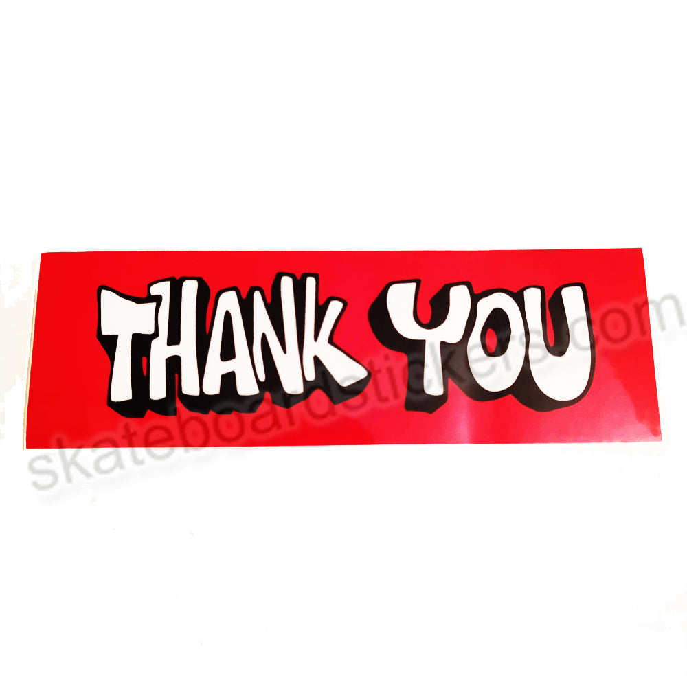 Thank You Skateboard Sticker - SkateboardStickers.com