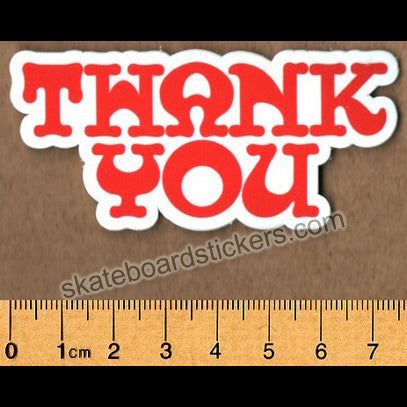 Thank You Skateboard Sticker