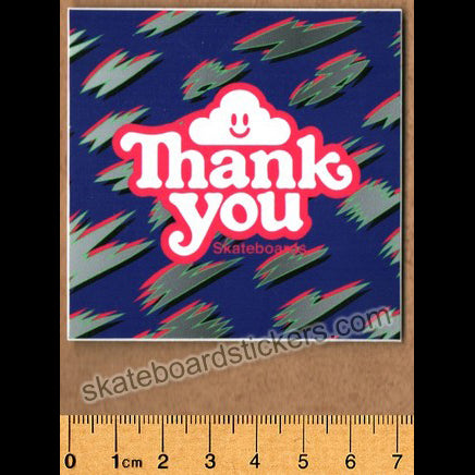 Thank You Skateboard Sticker