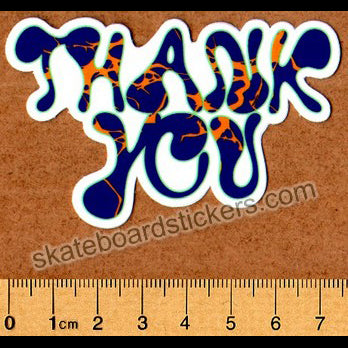 Thank You Skateboard Sticker - SkateboardStickers.com