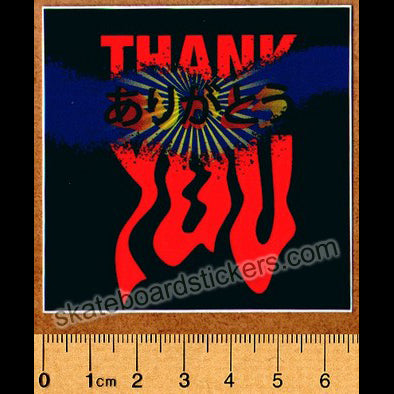 Thank You Skateboard Sticker - SkateboardStickers.com