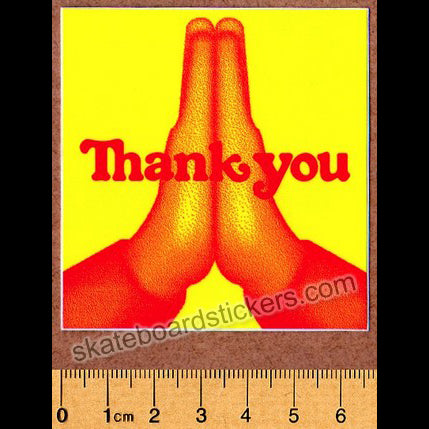 Thank You Skateboard Sticker - SkateboardStickers.com