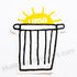 UMA Landsleds Trashcan Skateboard Sticker (by Evan Smith, Thomas Campbell and Nathaniel Russell)