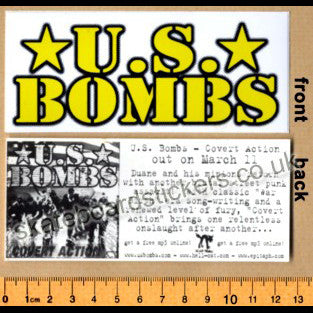 US Bombs Punk Rock Metal Music Band Skateboard Sticker - SkateboardStickers.com