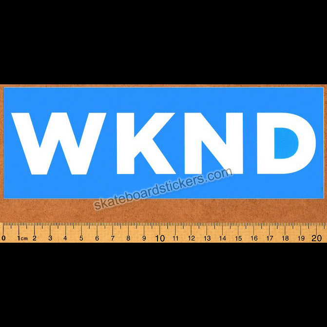 WKND Skateboards - Banner Blue Skateboard Sticker - SkateboardStickers.com