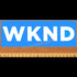 WKND Skateboards - Banner Blue Skateboard Sticker - SkateboardStickers.com