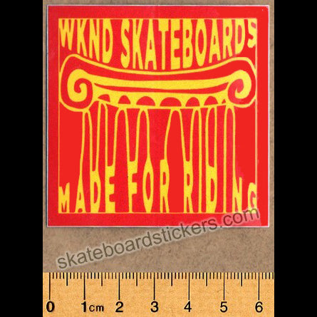 WKND Skateboards - Made for Riding Skateboard Sticker - SkateboardStickers.com