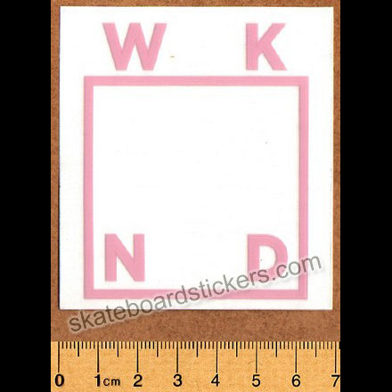 WKND Skateboards Pink Logo Skateboard Sticker - SkateboardStickers.com