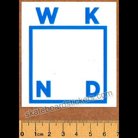 WKND Skateboards Blue Logo Skateboard Sticker - SkateboardStickers.com